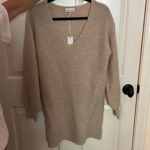 Tan colored sweater dress
